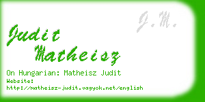 judit matheisz business card